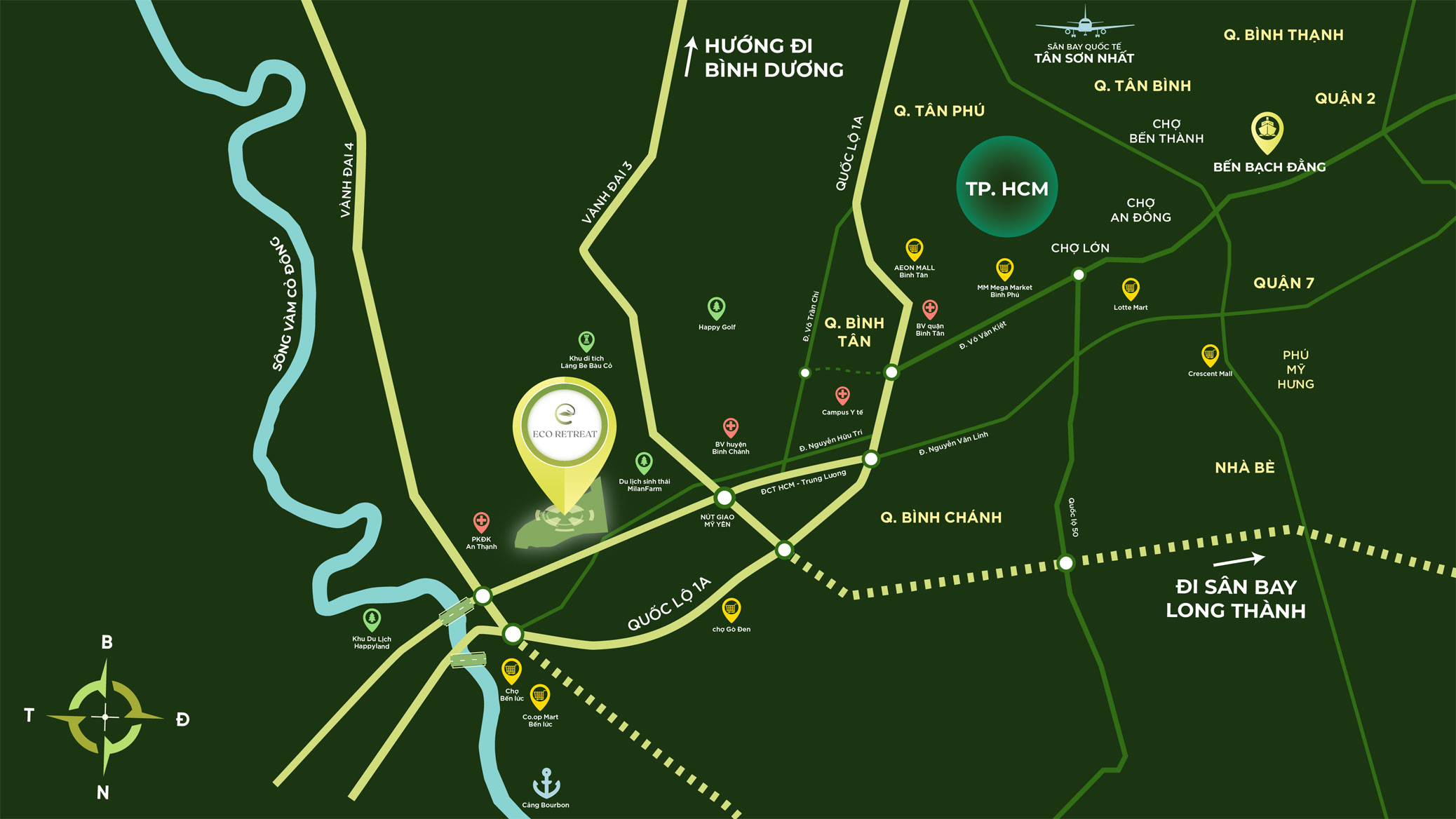 Vị trí dự án Eco Retreat Long An